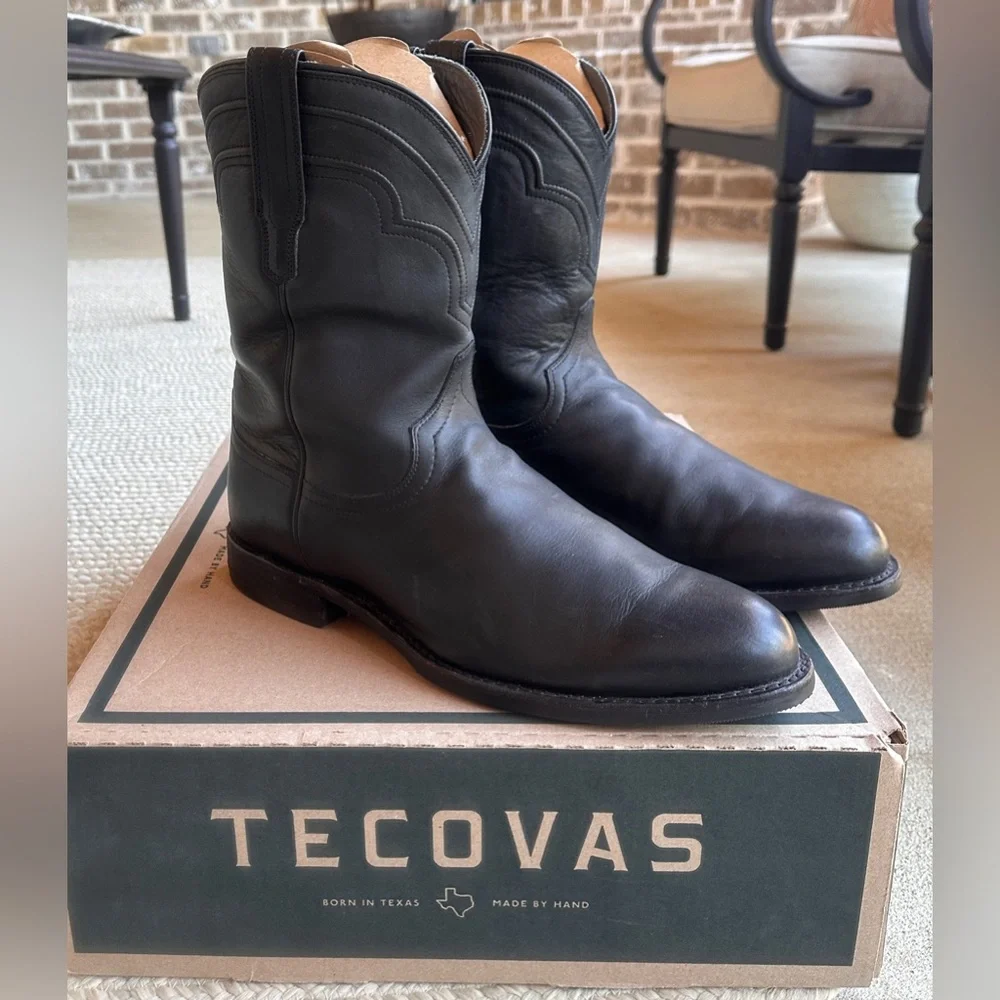 EUC Men’s Black Tecovas size 11.5 EE - Picture 3 of 10